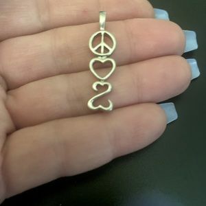 Jane Seymour Peace Love and Open Heart Charm/ Pendant